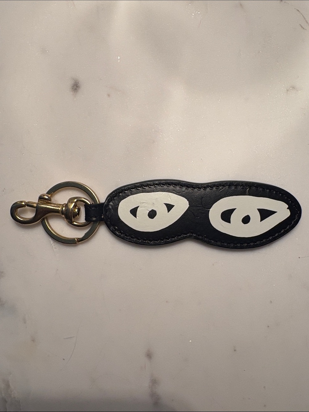 Black Leather Key Ring